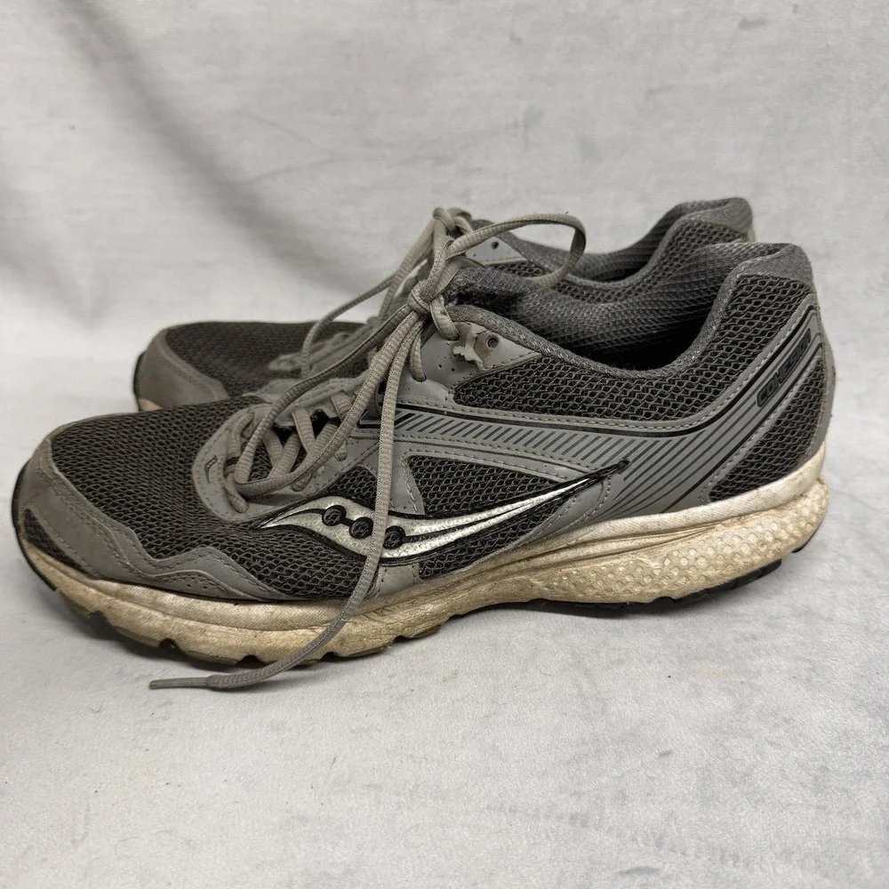 Saucony Cohesion 10 Shoes Mens Size‎ 10.5W Gray Running Mesh Sneakers S25343-1